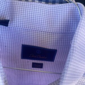 Big & Tall David Donahue Men's Purple Shirt